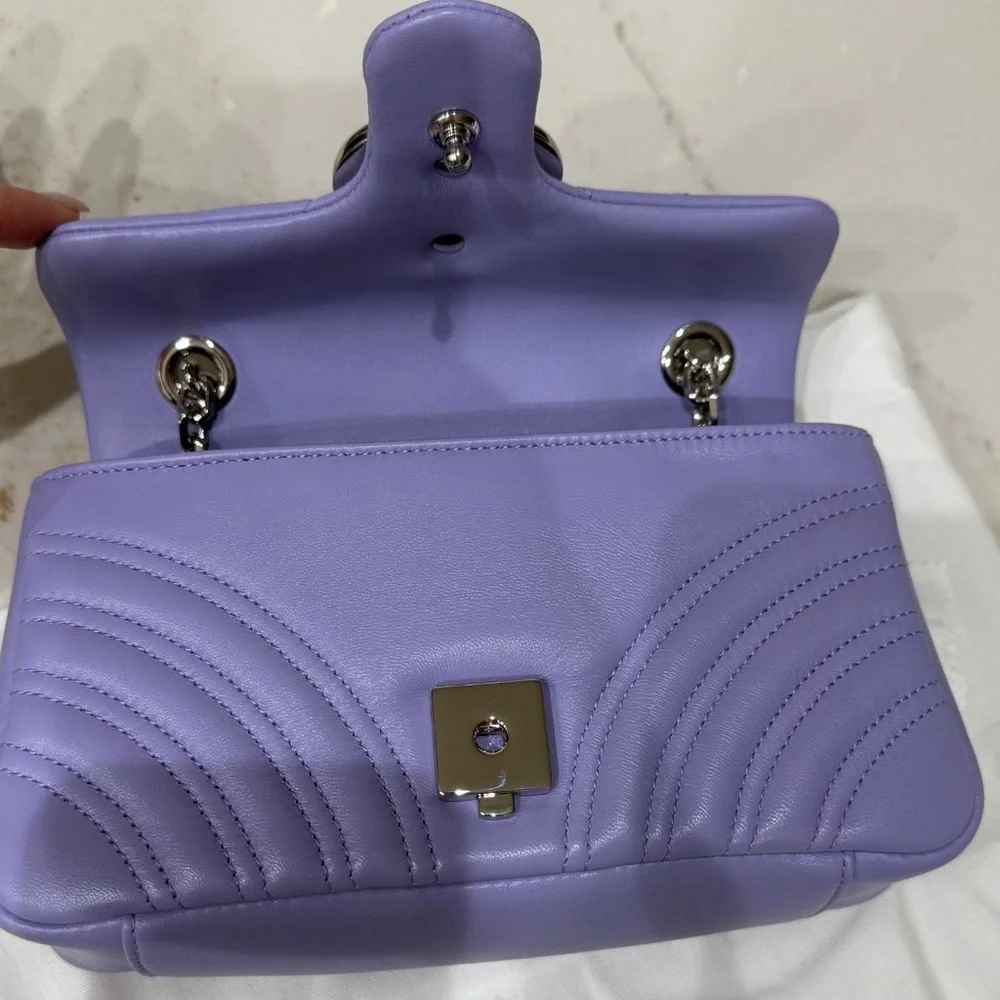Gucci Light Purple Quilted Chain Shoulder Bag - Picture 12 of 16